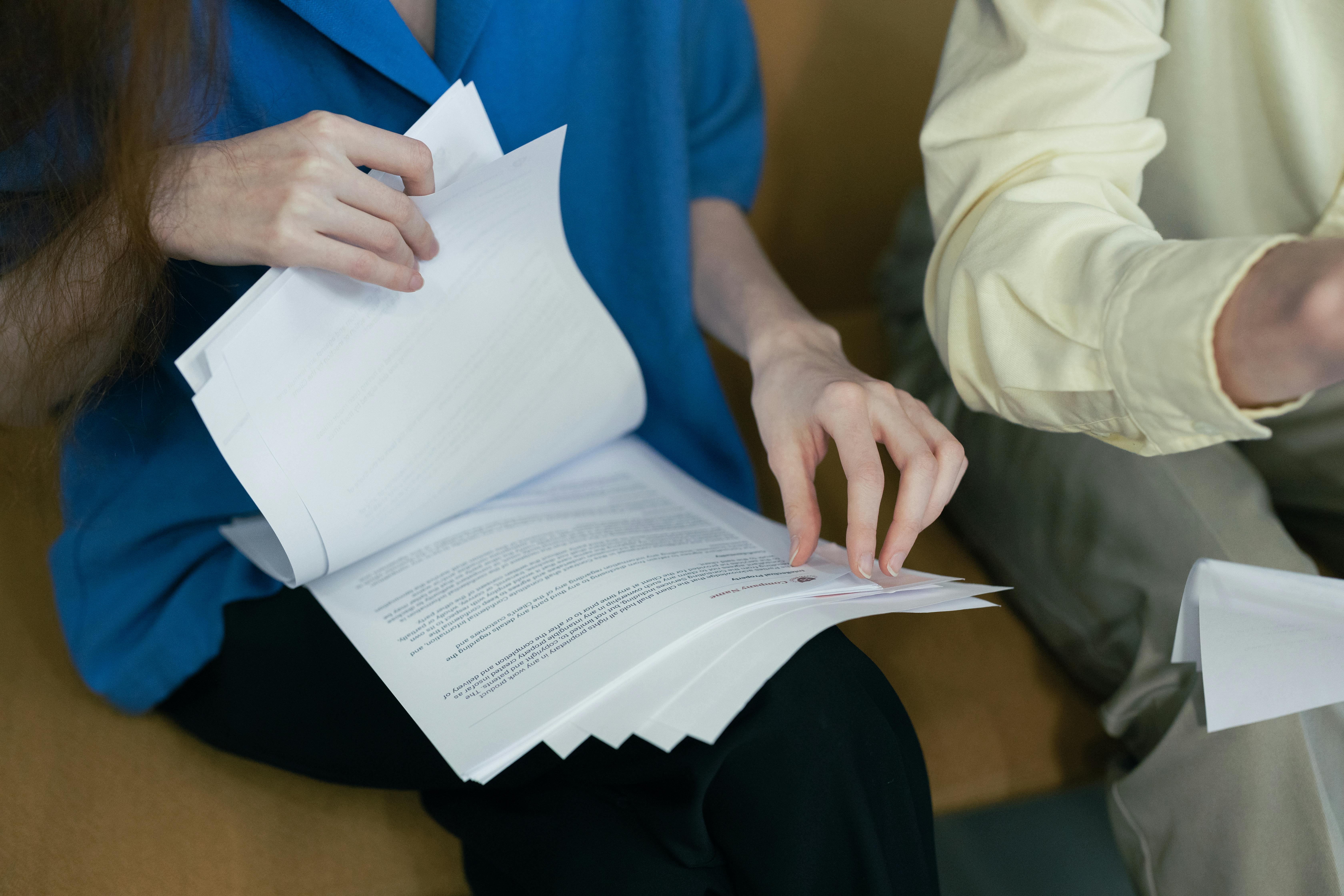 A landlord reviewing documents