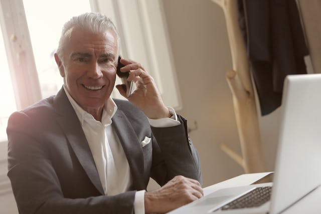 A landlord on the phone to a tenant